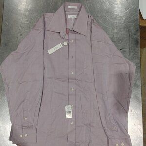 Brand New Bill Blass Pink/Purple Dress Shirt Size 16 32/33 100% Cotton